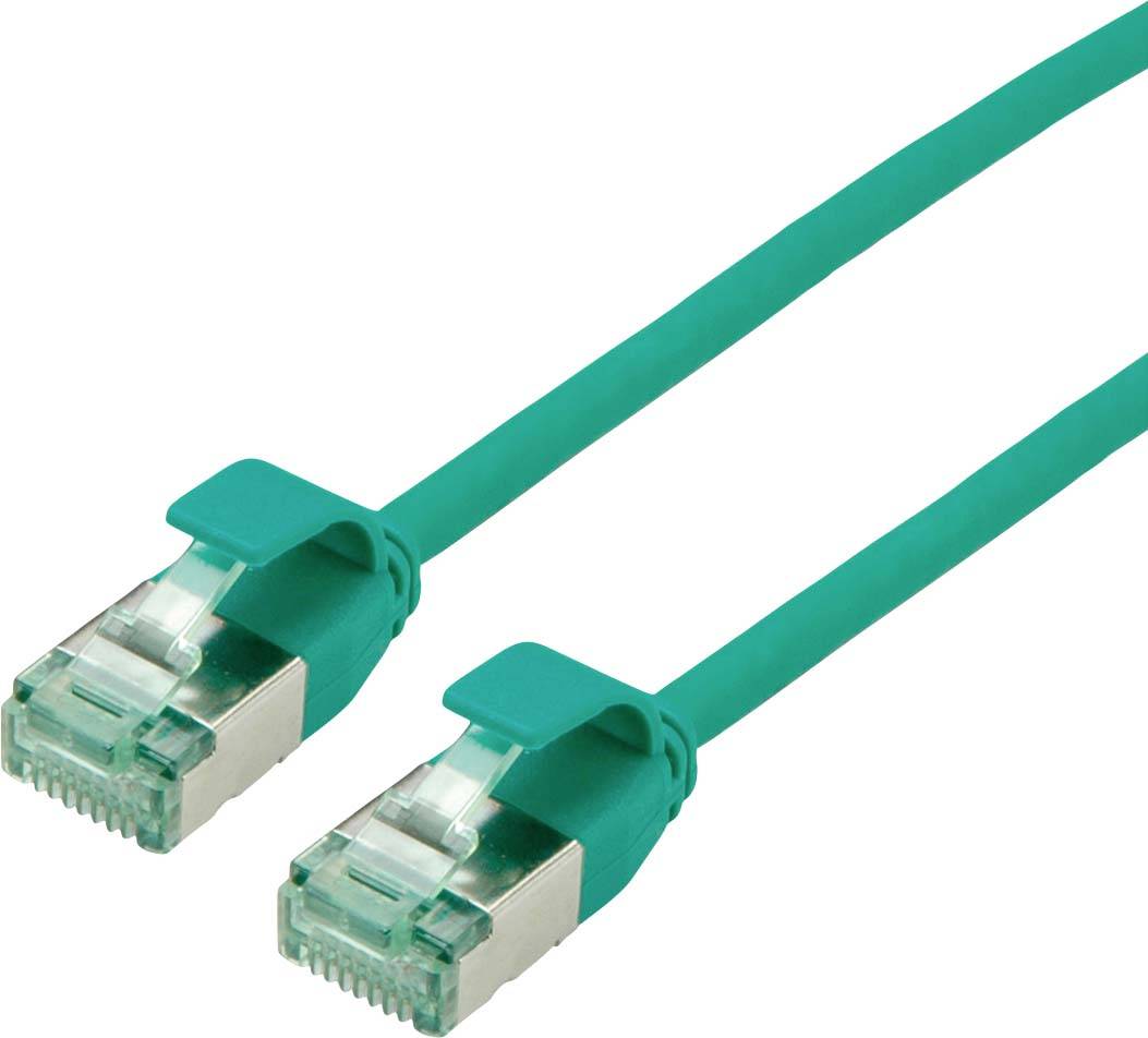 Roline recycled material RJ45 (gekreuzt) Netzwerk Anschlusskabel CAT 6a U/FTP 2m Grün