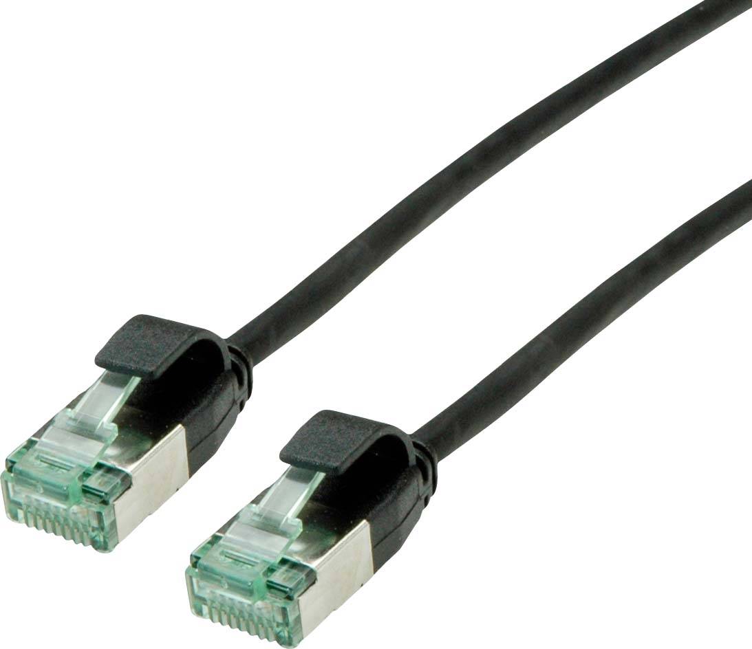 Roline recycled material RJ45 (gekreuzt) Netzwerk Anschlusskabel CAT 6a U/FTP 1.5m Schwarz