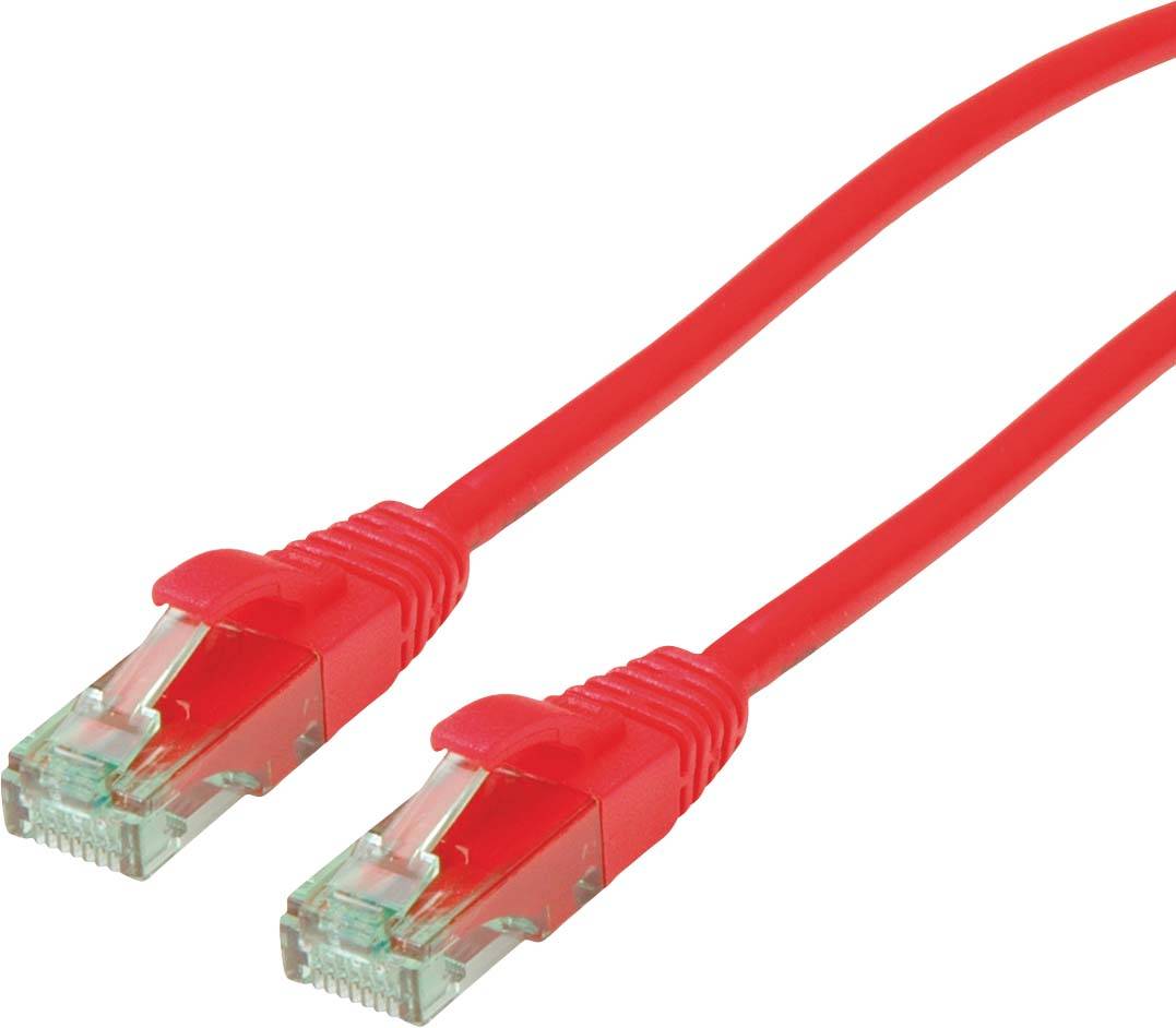 Roline recycled material RJ45 (gekreuzt) Netzwerk Anschlusskabel CAT 6a U/UTP 2m Rot