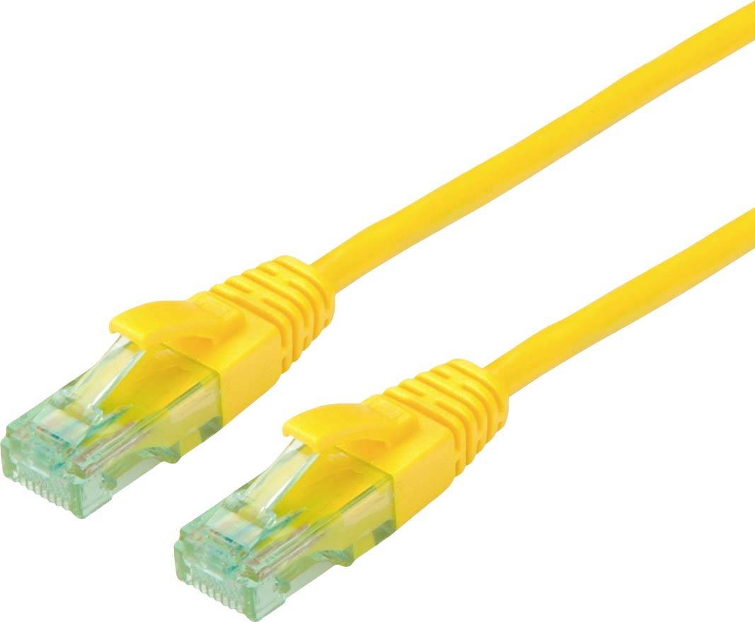 Roline recycled material RJ45 (gekreuzt) Netzwerk Anschlusskabel CAT 6a U/UTP 0.3m Gelb
