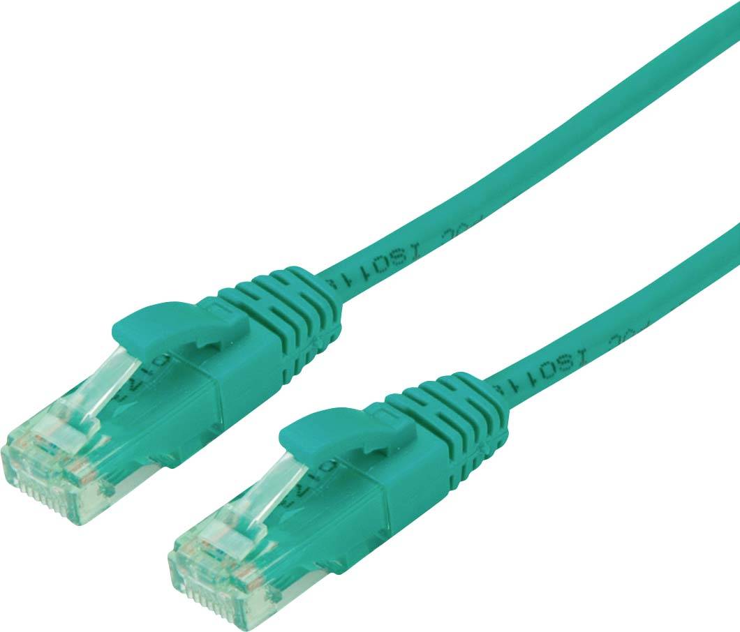 Roline recycled material RJ45 (gekreuzt) Netzwerk Anschlusskabel CAT 6a U/UTP 1m Grün