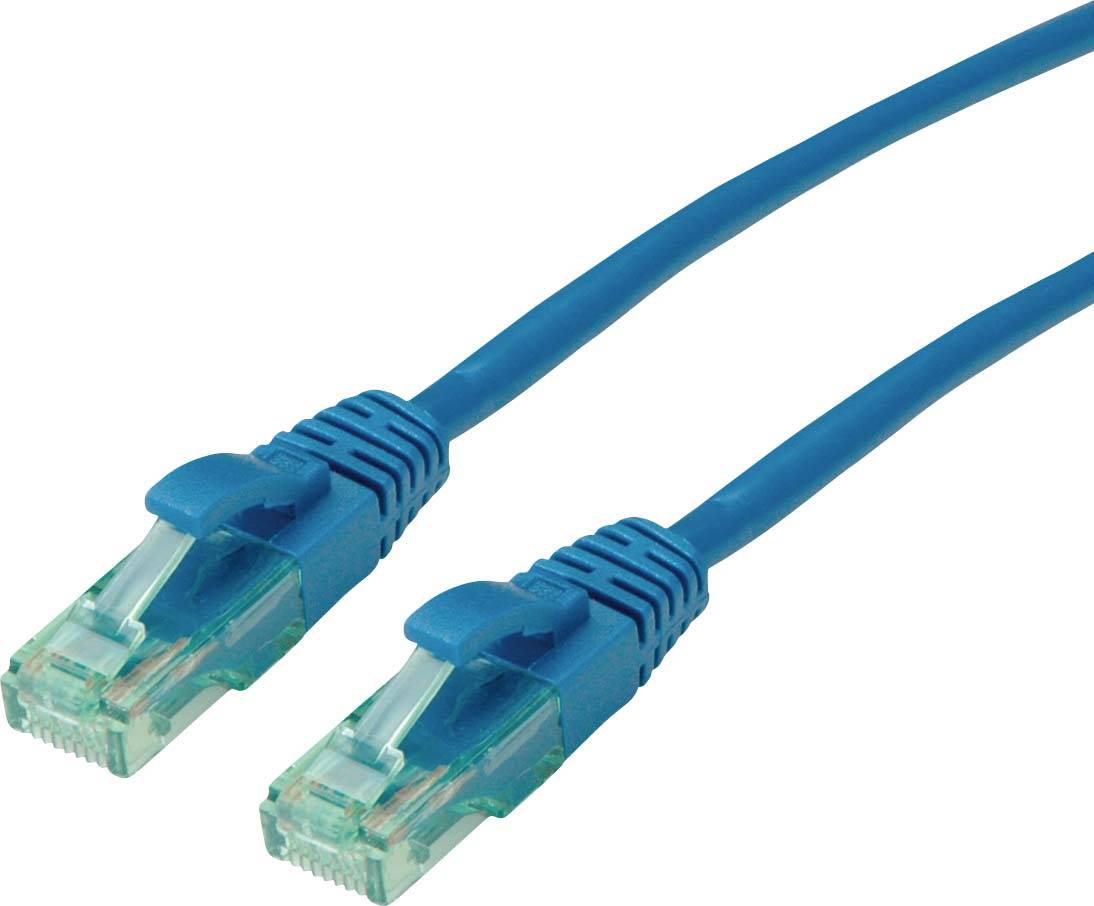 Roline recycled material RJ45 (gekreuzt) Netzwerk Anschlusskabel CAT 6a U/UTP 10m Blau