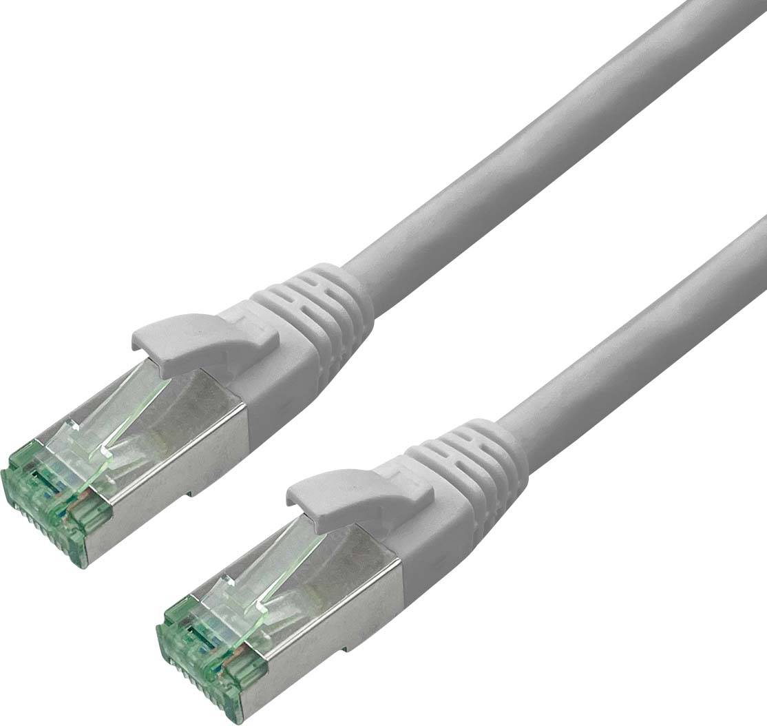 Roline recycled material RJ45 (gekreuzt) Netzwerk Anschlusskabel CAT 6a S/FTP 1.5m Grau