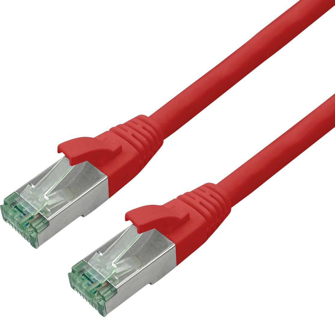 Roline recycled material RJ45 (gekreuzt) Netzwerk Anschlusskabel CAT 6a S/FTP 1.5m Rot