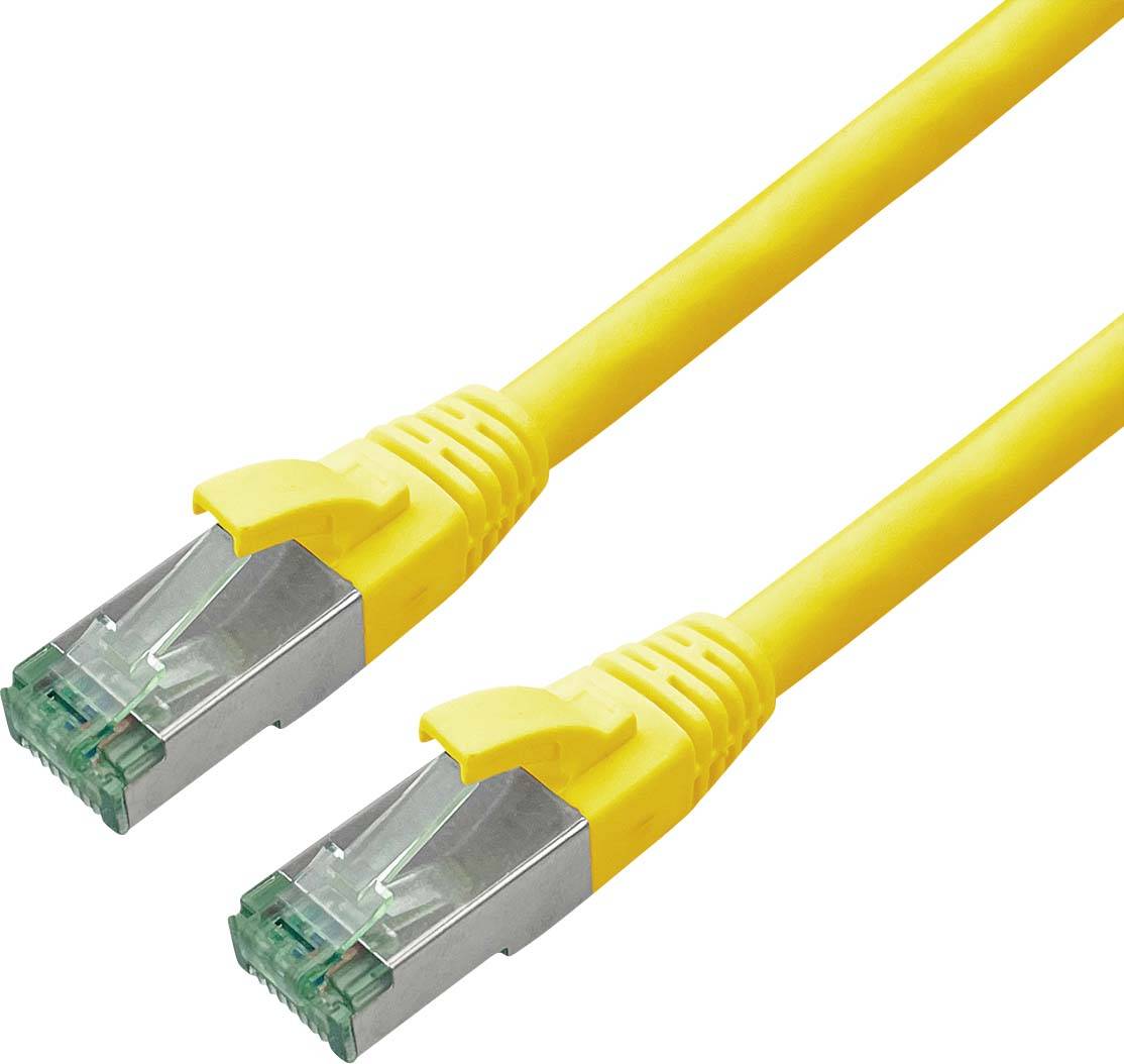 Roline recycled material 21.45.3221 RJ45 Patchkabel CAT 6a S/FTP 1m Gelb 1St.