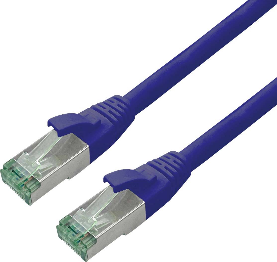 Roline recycled material RJ45 (gekreuzt) Netzwerk Anschlusskabel CAT 6a S/FTP 0.5m Blau