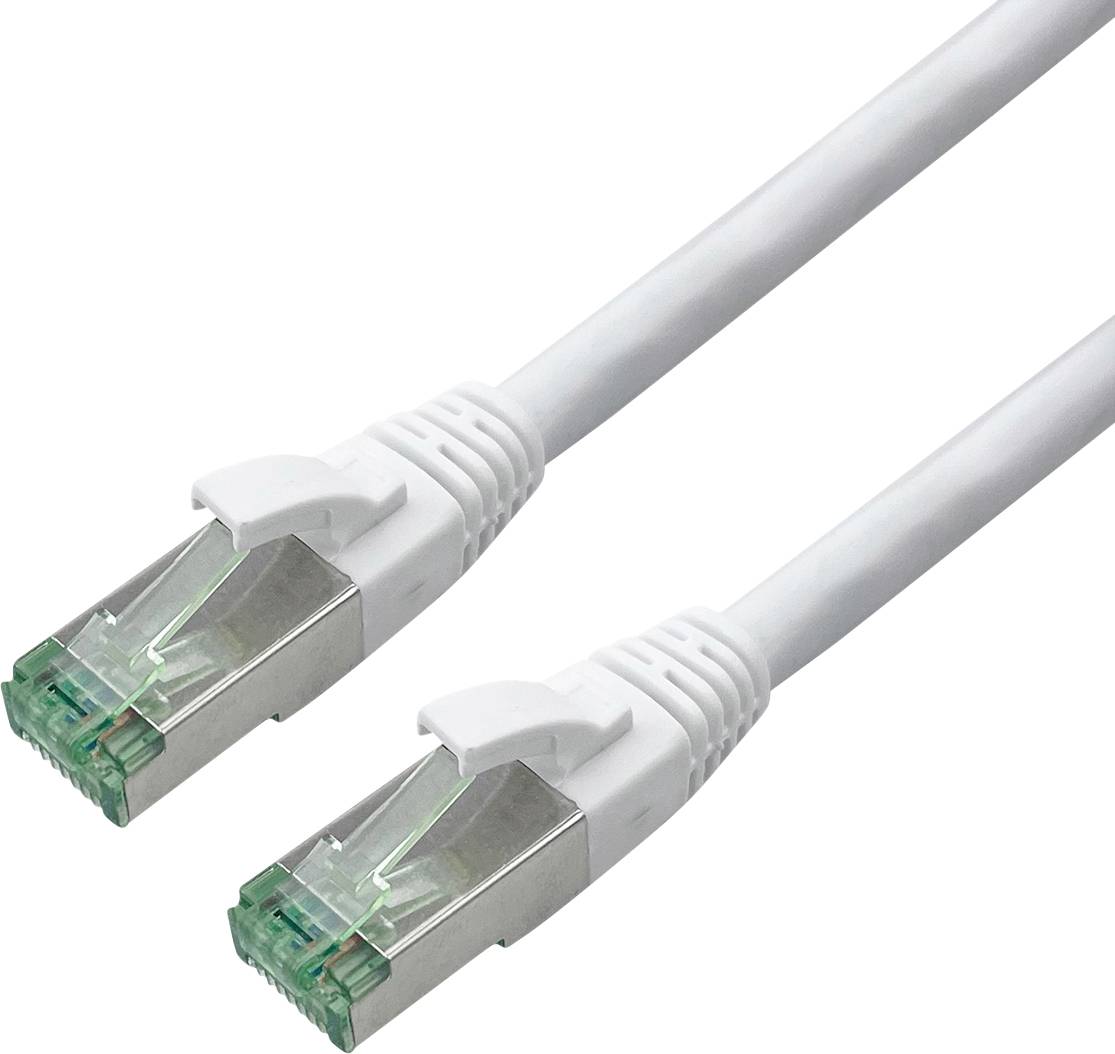 Roline recycled material RJ45 (gekreuzt) Netzwerk Anschlusskabel CAT 6a S/FTP 15m Weiß