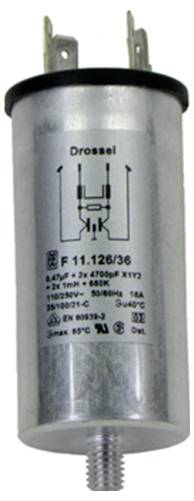 Eichhoff F011-126/036 F011-126/036 Entstörfilter 110 V/AC, 250 V/AC 16 A 1 mH 1 St.