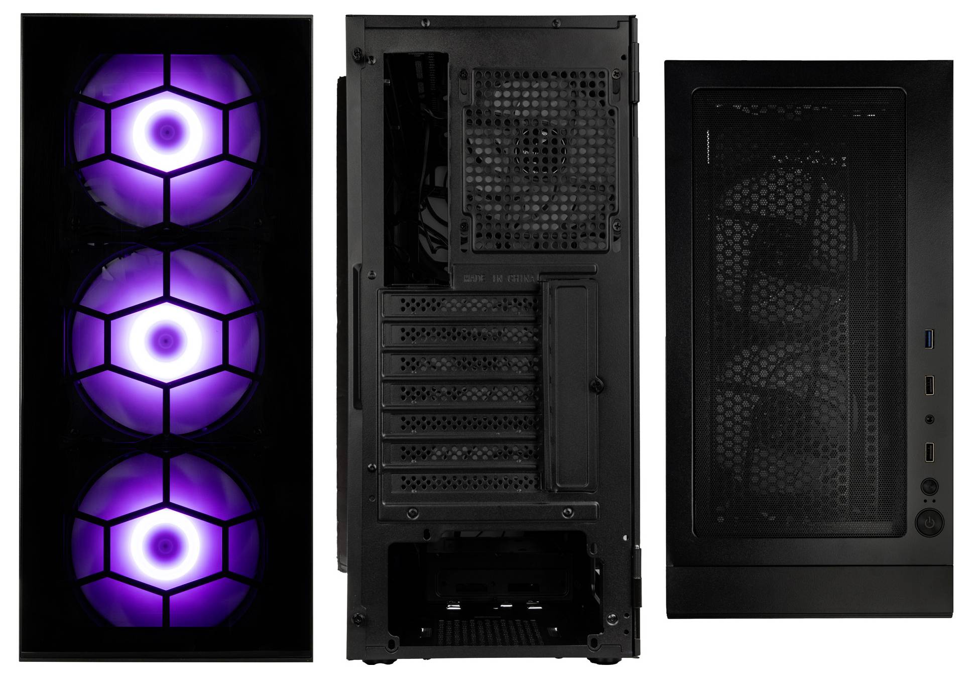 Kolink Observatory HF Plus Glass ARGB Midi-Tower PC-Gehäuse Schwarz