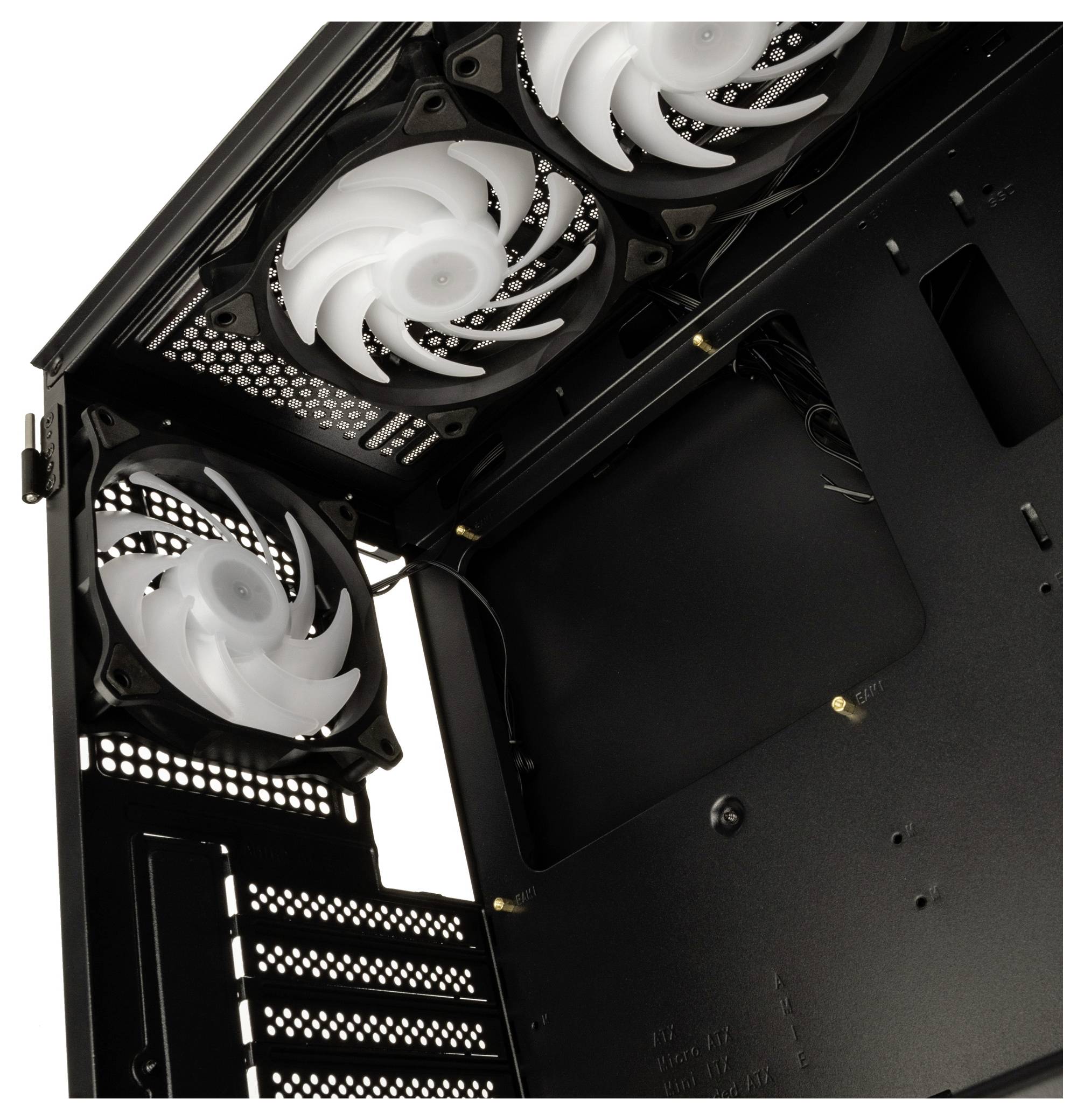 Kolink Observatory HF Plus Glass ARGB Midi-Tower PC-Gehäuse Schwarz