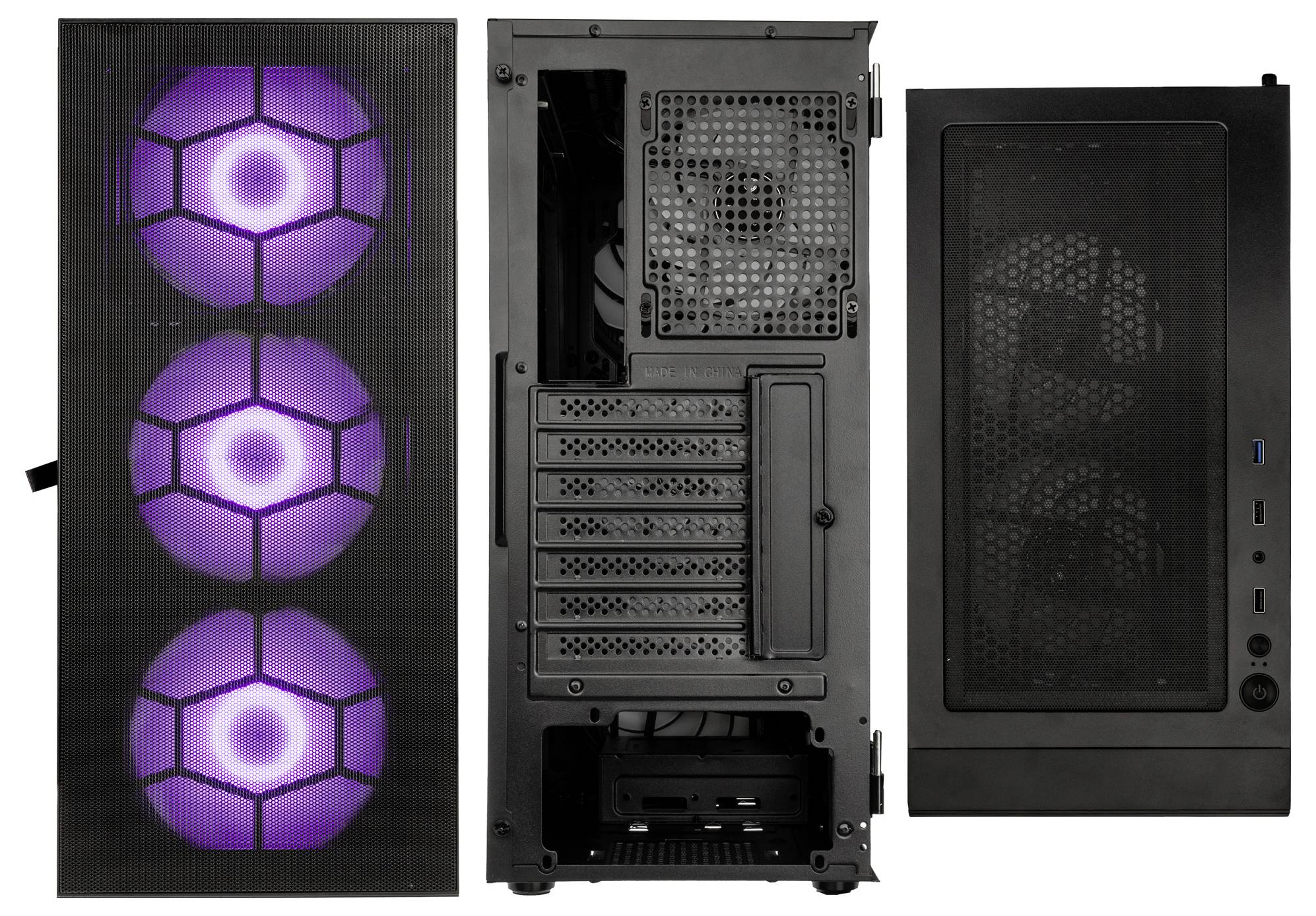 Kolink Observatory HF Plus Mesh ARGB Midi-Tower PC-Gehäuse Schwarz