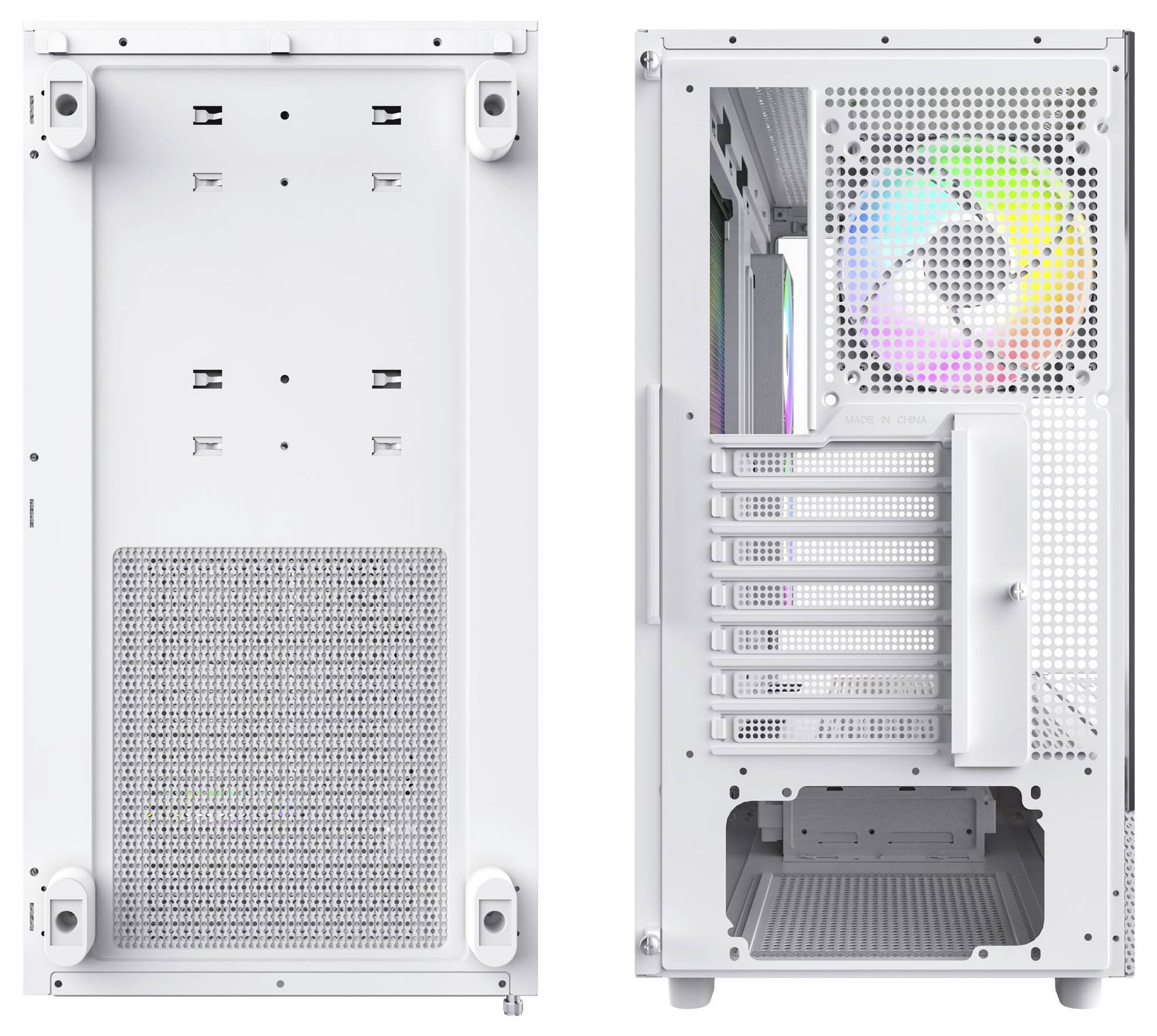 MONTECH XR Tempered Glass Midi-Tower PC-Gehäuse Weiß