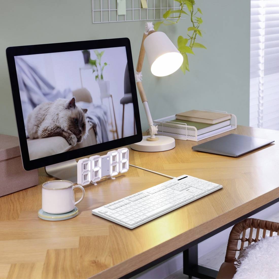 Hama CK-200 USB Tastatur Deutsch, QWERTZ Weiß Multimediatasten