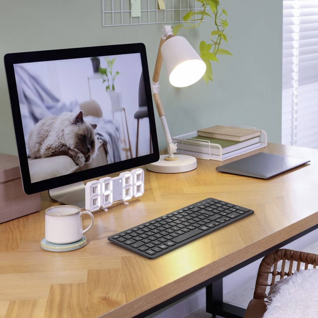 Hama WK-300 Bluetooth® Tastatur Deutsch, QWERTZ Schwarz Multimediatasten