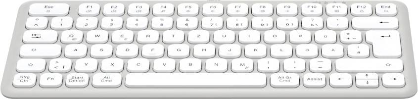 Hama WK-500 Funk Tastatur Deutsch, QWERTZ Weiß