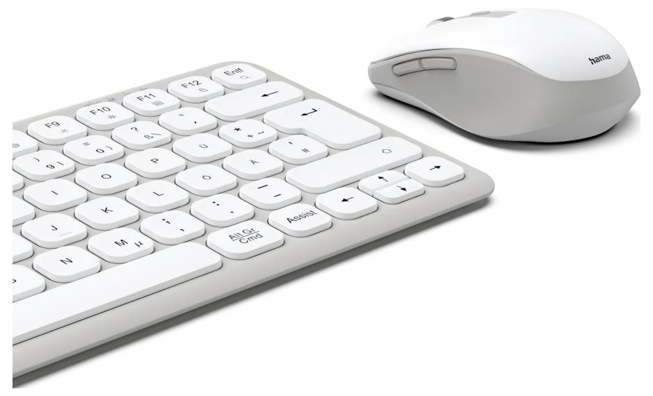 Hama WKM-500 Bluetooth® Tastatur, Maus-Set Deutsch, QWERTZ Weiß