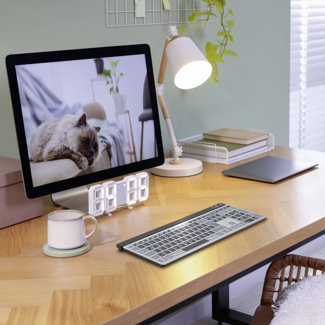 Hama WK-750 Bluetooth® Tastatur Deutsch, QWERTZ Schwarz Multimediatasten