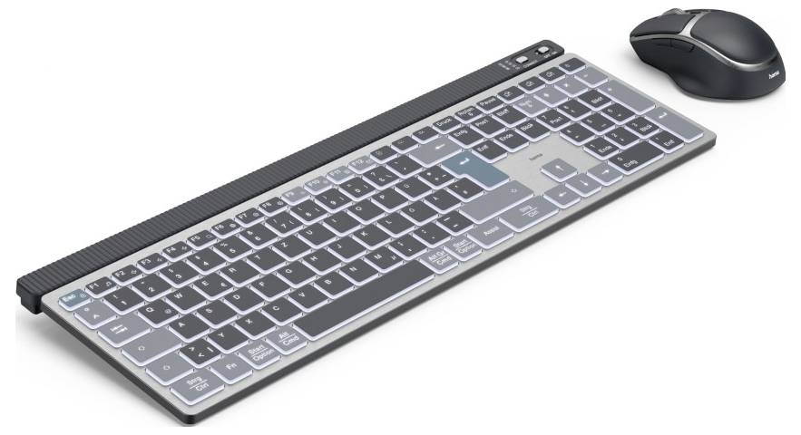 Hama WKM-750 Bluetooth® Tastatur, Maus-Set Deutsch, QWERTZ Schwarz