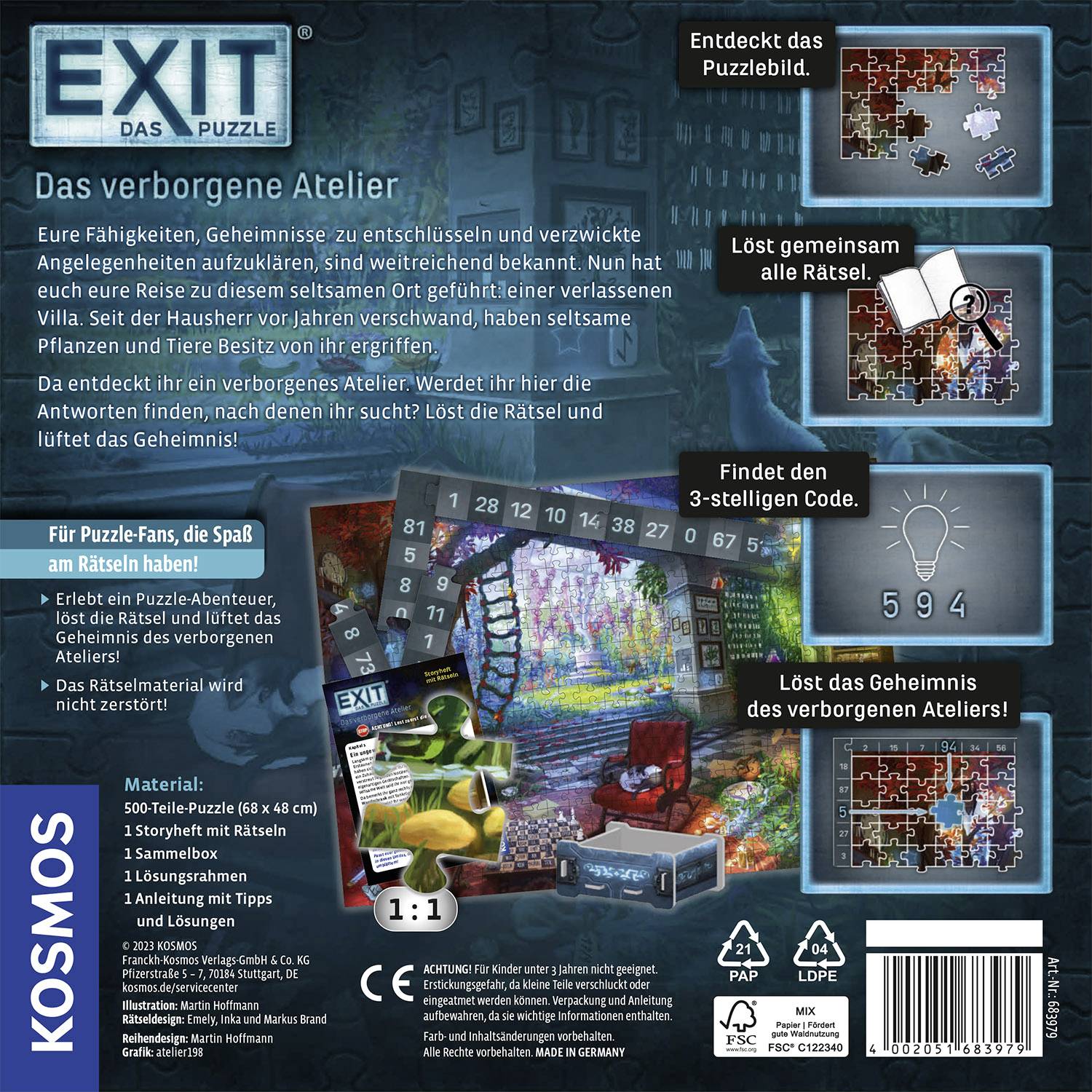 Kosmos EXIT Puzzle Das verborgene Atelier 44138851