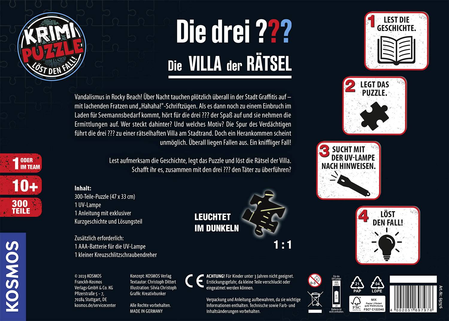 Krimipuzzle Die drei ??? Die Villa der R 697976 1St.