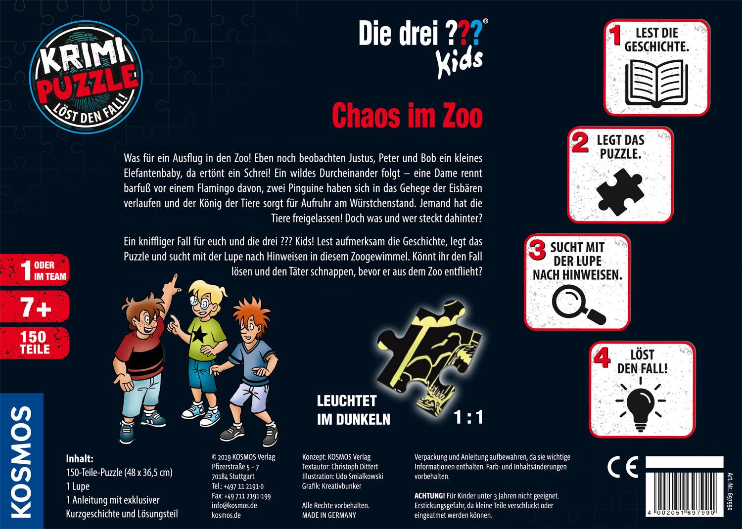Krimipuzzle Die drei ??? Kids Chaos im Z 697990 1St.