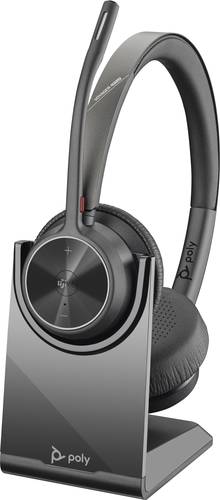 HP Poly Voyager 4320 UC Stereo On Ear Headset Bluetooth® Stereo Schwarz Noise Cancelling Lautstärke