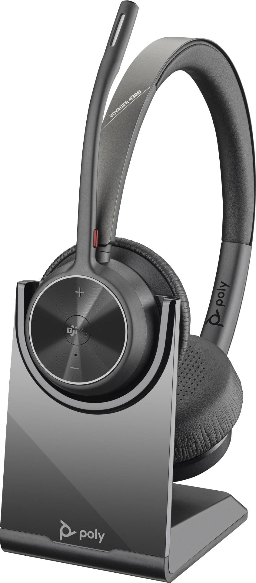 HP Poly Voyager 4320 UC Stereo On Ear Headset Bluetooth® Stereo Schwarz Noise Cancelling Lautstärke