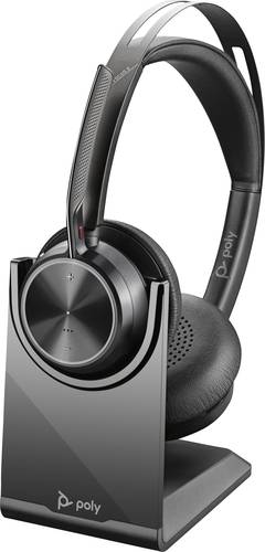 HP Poly Voyager Focus 2 On Ear Headset Bluetooth® Stereo Schwarz Noise Cancelling Headset Computer