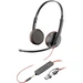 HP Poly Blackwire C3225 Over Ear Headset kabelgebunden Stereo Schwarz Headset, Lautstärkeregelung, Mikrofon-Stummschaltung HP Poly Blackwire C3225 Over Ear Headset kabelgebunden Stereo Schwarz Headset, Lautstärkeregelung, Mikrofon-Stummschaltung