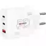 Skross Power Charger 65W PD GaN EU USB Ladegerät 65W 1x USB-A, 2x USB-C® USB PD Weiß Innenbereich Skross Power Charger 65W PD GaN EU USB Ladegerät 65W 1x USB-A, 2x USB-C® USB PD Weiß Innenbereich