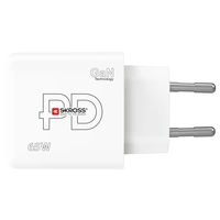 Skross Power Charger 65W PD GaN EU USB Ladegerät 65W 1x USB-A, 2x USB-C® USB PD Weiß Innenbereich Skross Power Charger 65W PD GaN EU USB Ladegerät 65W 1x USB-A, 2x USB-C® USB PD Weiß Innenbereich