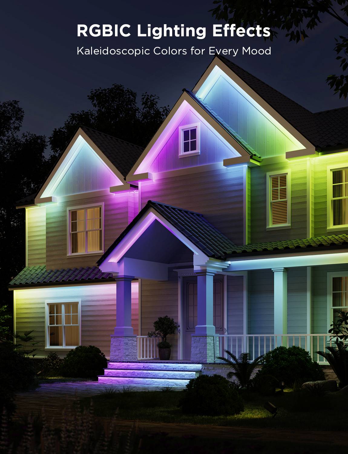 Govee LED Phantasy Outdoor Strip Light 10 Meter H70A13D1 LED-Lichtband 36 V 10 m RGB 1 St.