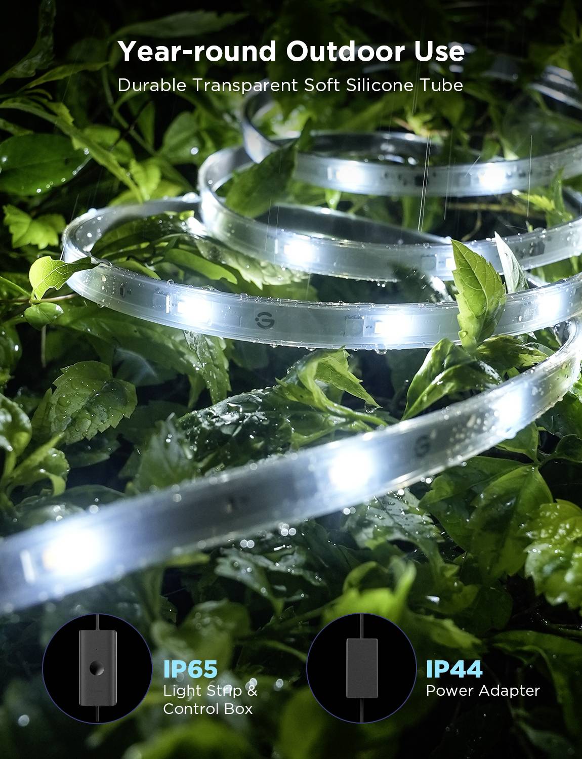 Govee LED Phantasy Outdoor Strip Light 10 Meter H70A13D1 LED-Lichtband 36V 10m RGB 1St.