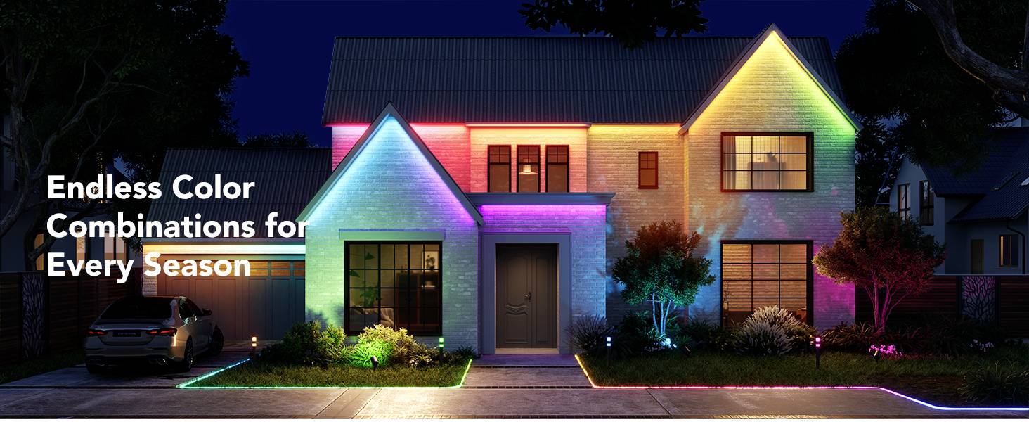 Govee LED Phantasy Outdoor Strip Light 10 Meter H70A13D1 LED-Lichtband 36V 10m RGB 1St.