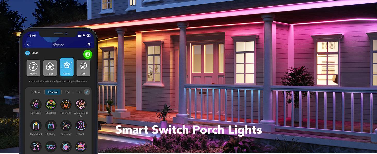 Govee LED Phantasy Outdoor Strip Light 10 Meter H70A13D1 LED-Lichtband 36 V 10 m RGB 1 St.