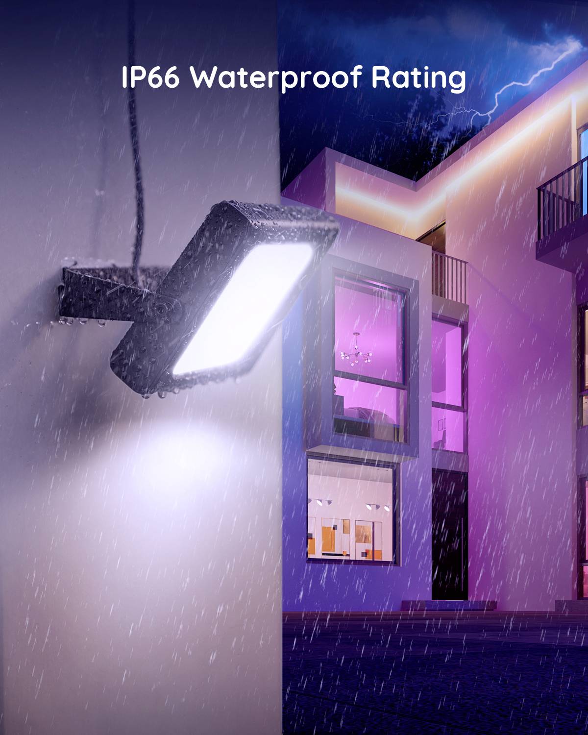 Govee LED Smart Outdoor Flood Lights 4 Pack H7060312 Effektleuchte 24 W RGB