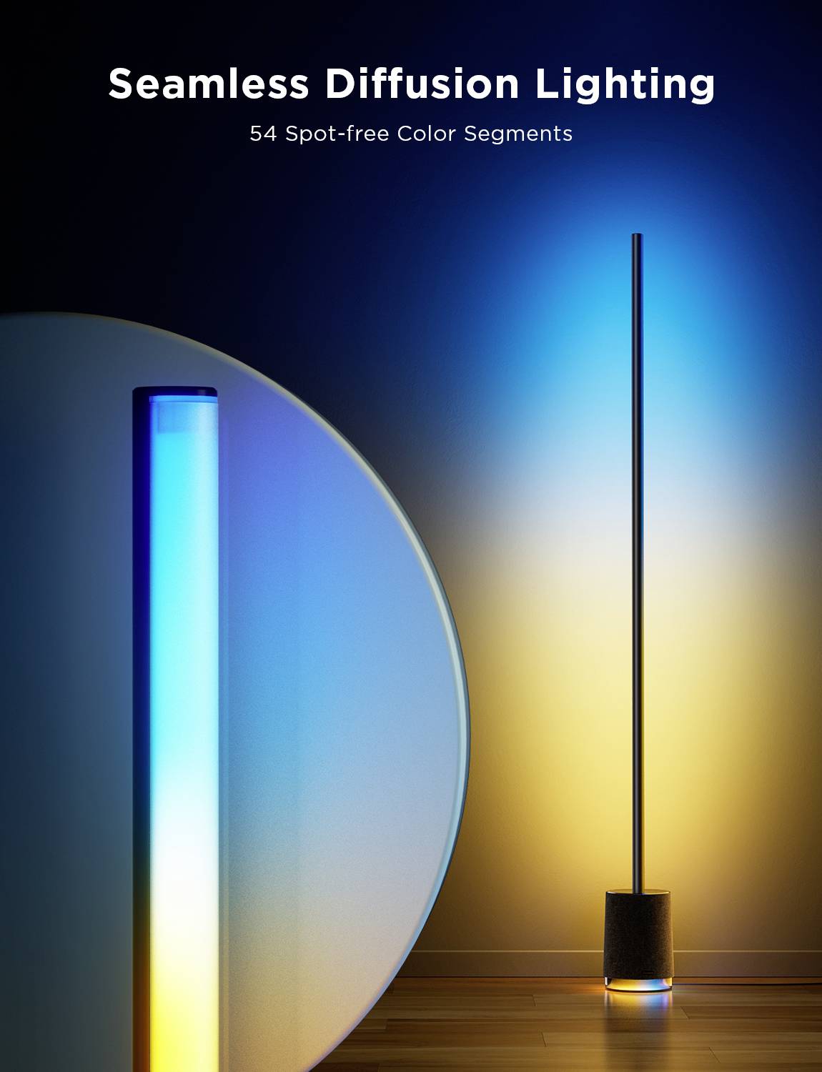 Govee Lyra Corner Floor Lamp with Speaker black H6079312 LED-Stehlampe Lavalampenleuchtmittel Schwarz