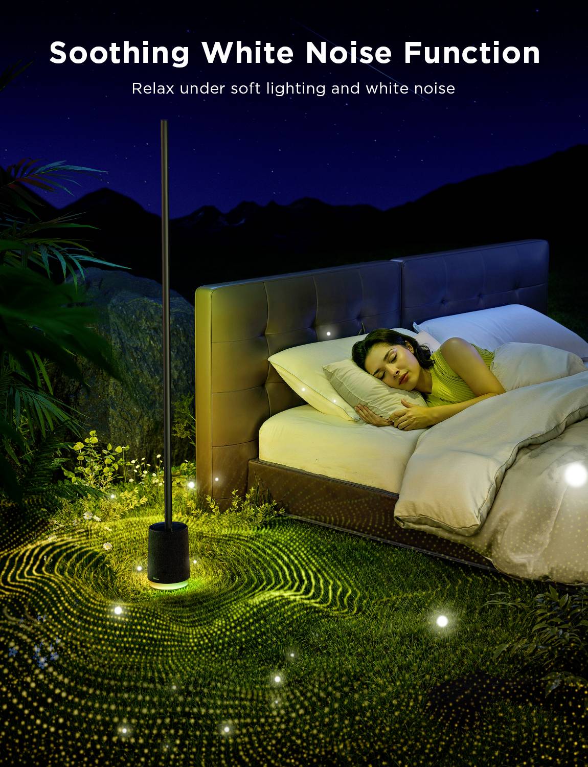 Govee Lyra Corner Floor Lamp with Speaker black H6079312 LED-Stehlampe Lavalampenleuchtmittel Schwarz