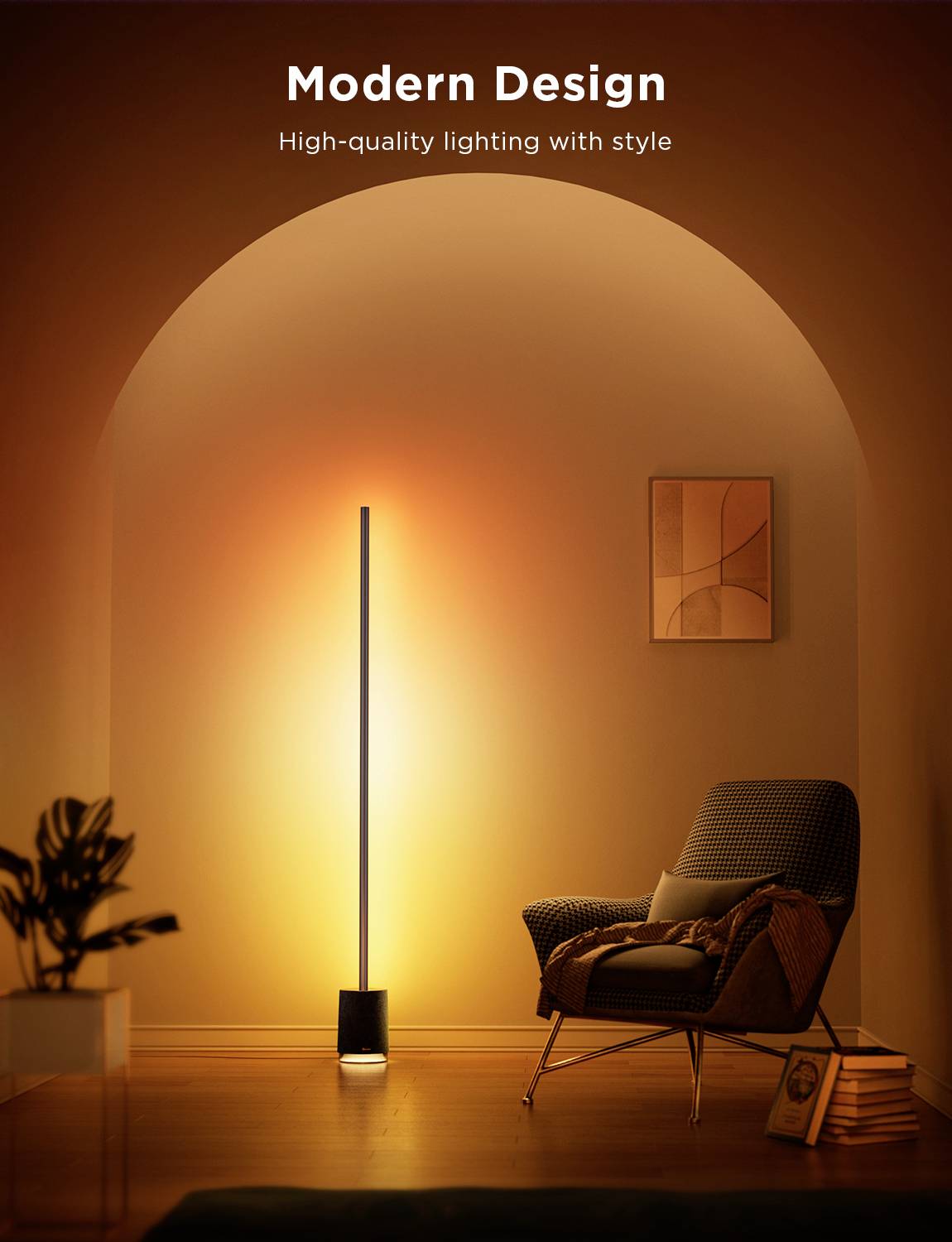 Govee Lyra Corner Floor Lamp with Speaker black H6079312 LED-Stehlampe Lavalampenleuchtmittel Schwarz