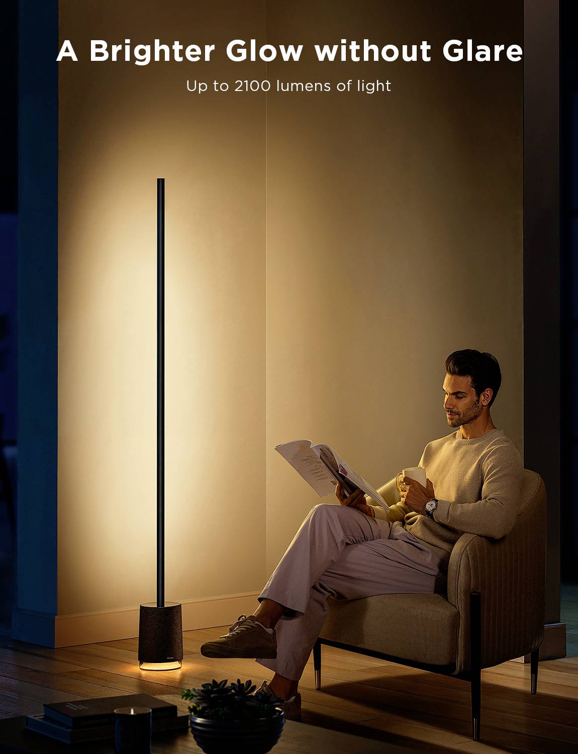 Govee Lyra Corner Floor Lamp with Speaker black H6079312 LED-Stehlampe Lavalampenleuchtmittel Schwarz
