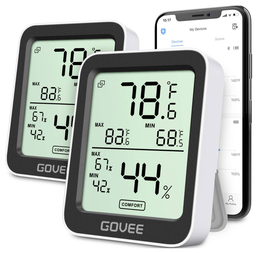 Govee Bluetooth Thermometer Hygrometer with Screen Funk-Thermo-/Hygrometer H5075001