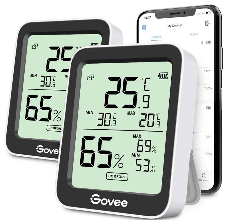 Govee Bluetooth Thermometer Hygrometer with Screen Funk-Thermo-/Hygrometer H5075001