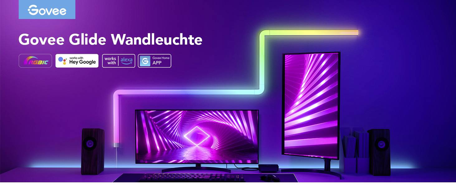 Govee Glide Wall Light (4+1) B6062 (4+1) LED-Wandleuchte 36W LED Weiß