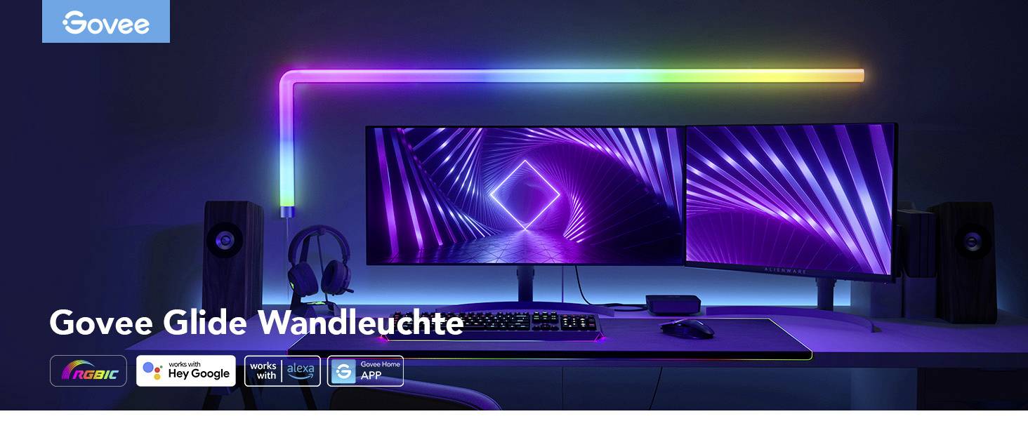 Govee Glide Wall Light (4+1) B6062 (4+1) LED-Wandleuchte 36W LED Weiß