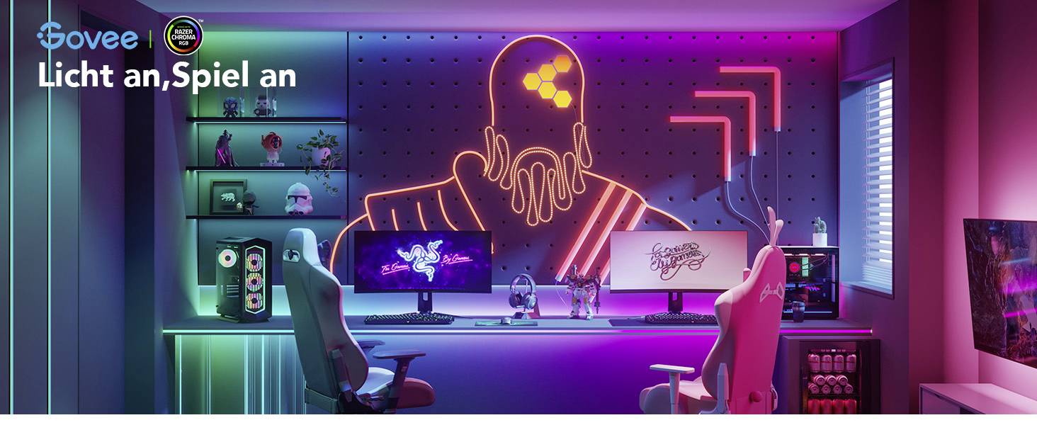 Govee Glide Wall Light (4+1) B6062 (4+1) LED-Wandleuchte 36W LED Weiß