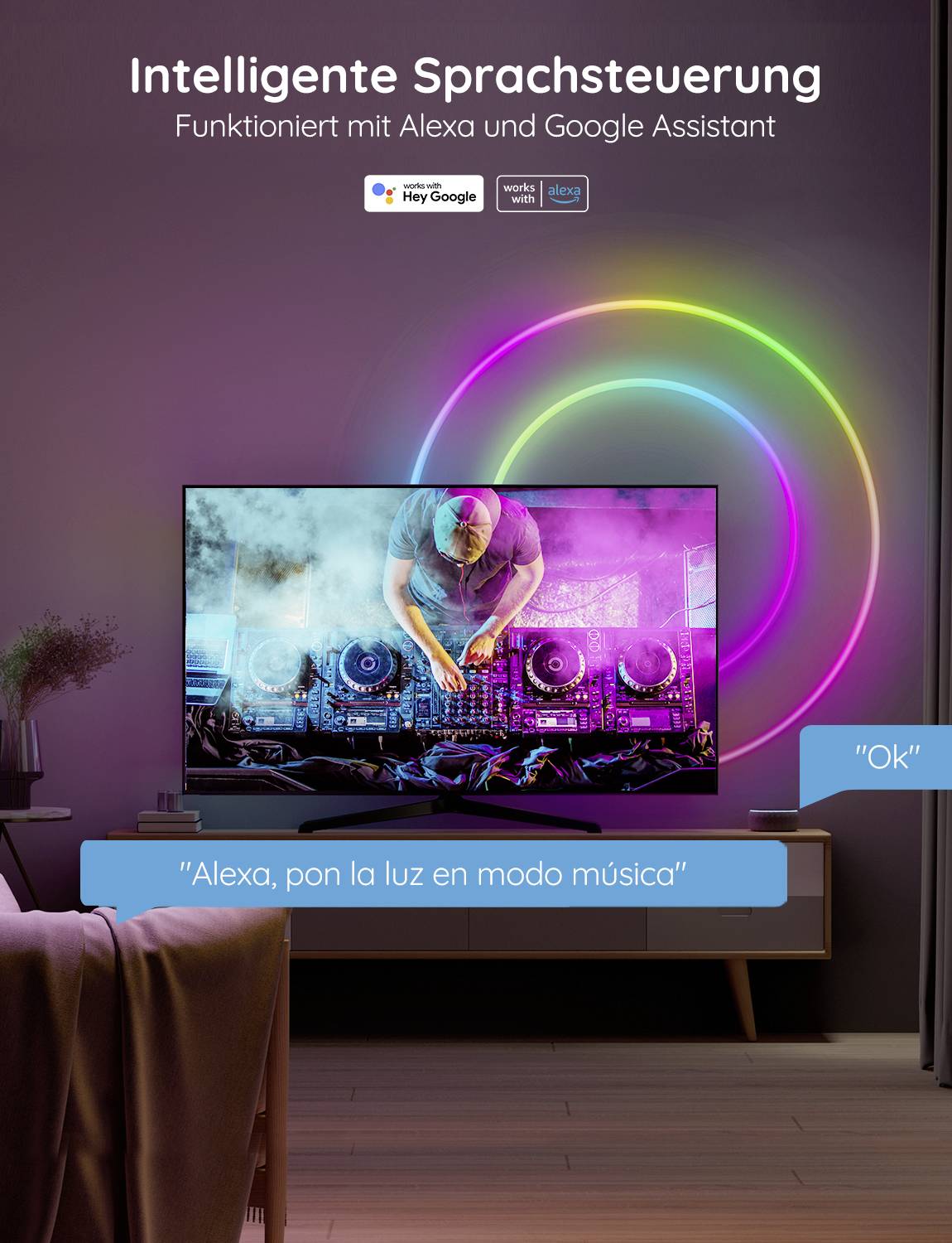 Govee RGBIC Neon Rope Light - 2m H61A1 LED-Streifen-Komplettset EEK: G (A - G) 2m 1St.