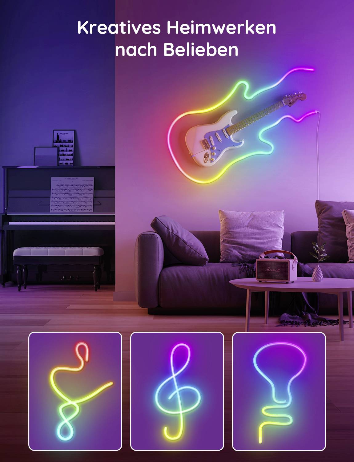 Govee RGBIC Neon Rope Light - 2m H61A1 LED-Streifen-Komplettset EEK: G (A - G) 2m 1St.