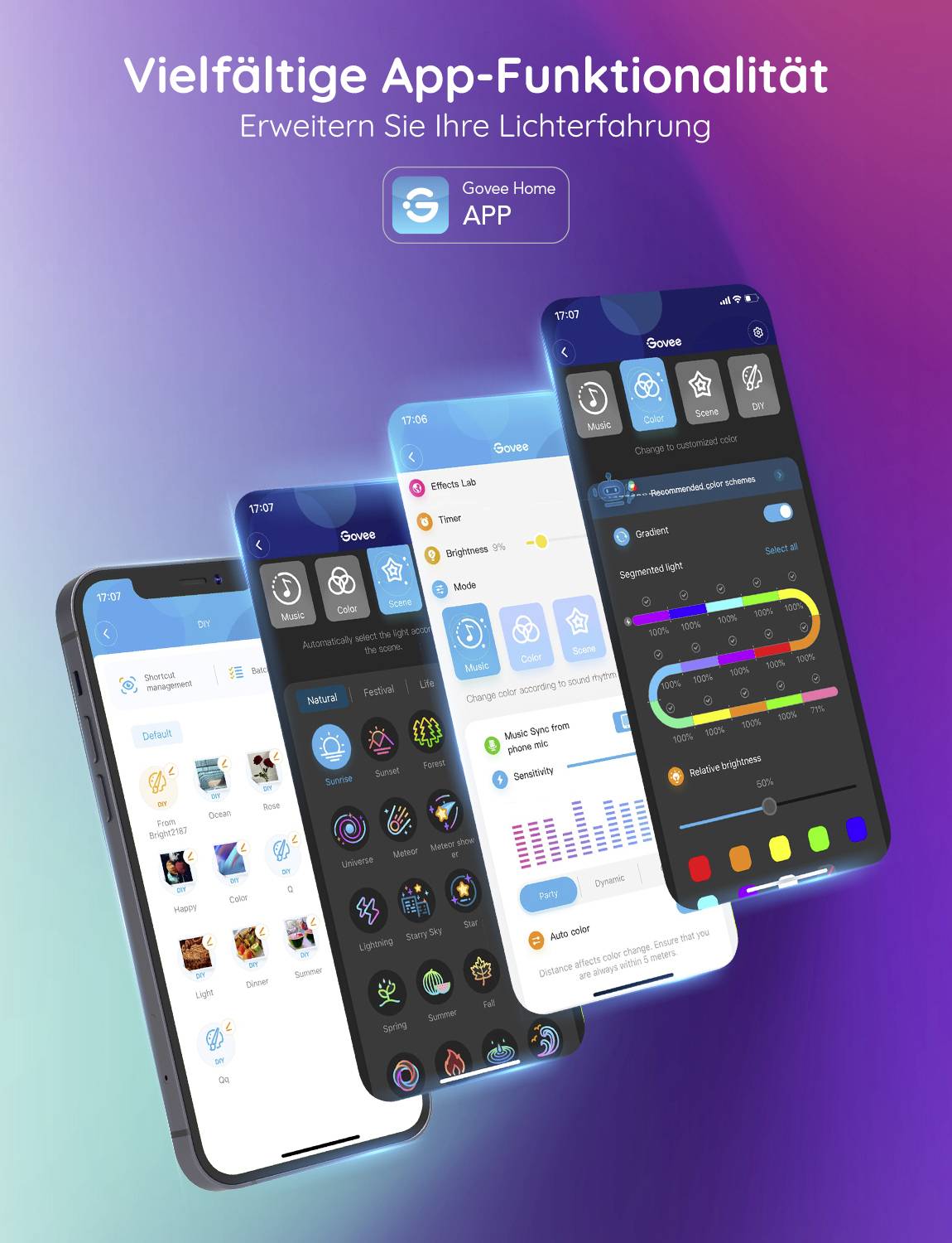 Govee RGBIC Neon Rope Light - 2m H61A1 LED-Streifen-Komplettset EEK: G (A - G) 2m 1St.