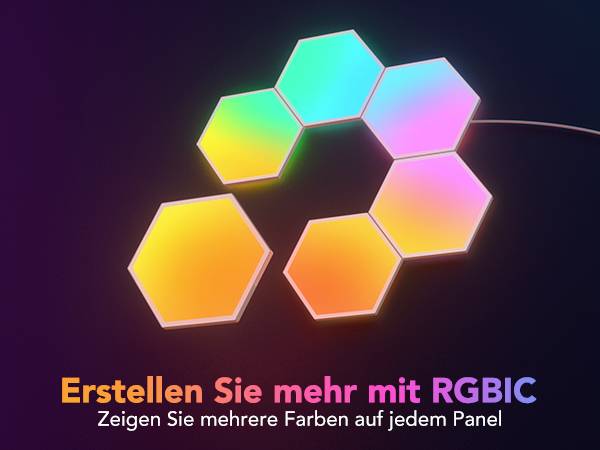 Govee 5 Glide Hexa Light Panels B6061 LED-Panel (Basis) EEK: G (A - G) 36W LED Weiß