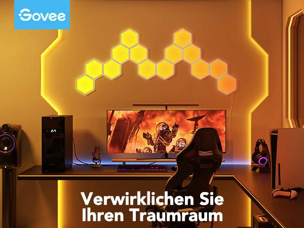 Govee 5 Glide Hexa Light Panels B6061 LED-Panel (Basis) EEK: G (A - G) 36W LED Weiß